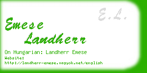 emese landherr business card